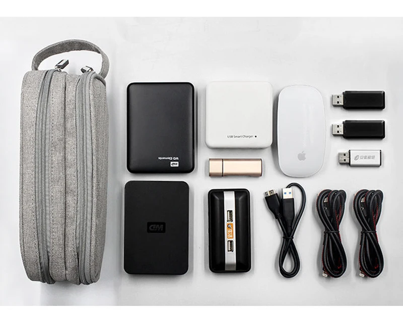 Цифровая сумка для хранения сумка для электроники для жестких дисков, органайзеры для мыши, кабели для наушников, USB флеш-накопители