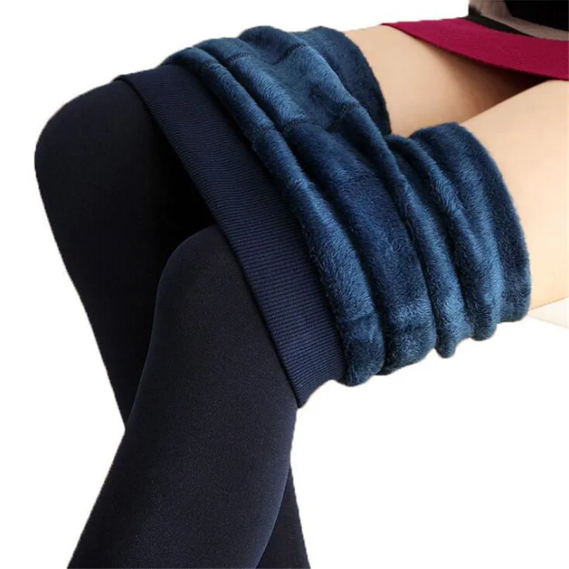 VISNXGI, хит, новые модные леггинсы для женщин, осень и зима, высокая эластичность и хорошее качество, плотные бархатные штаны, теплые леггинсы - Цвет: K018 Navy