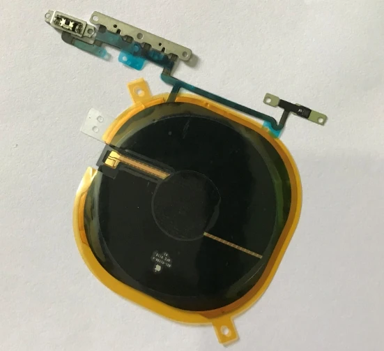 

1pcs High Qaulity Wireless Charging Chip Coil & Volume Switch Flex Cable with Metal Bracket Assembly For iPhone X