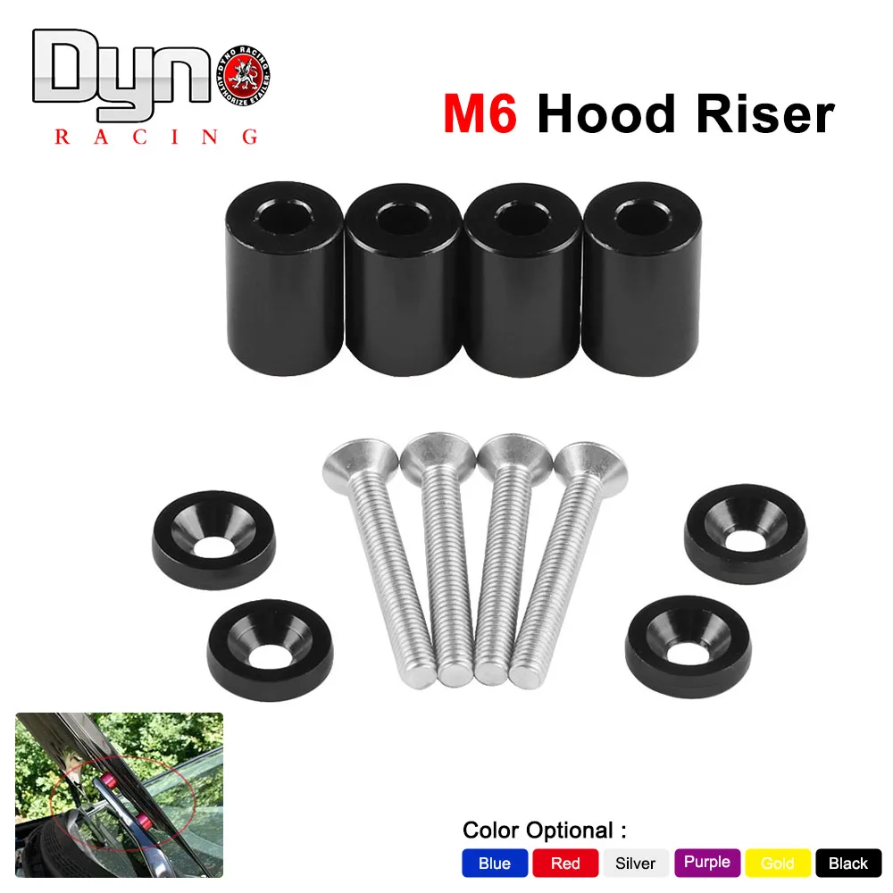Racing Aluminum 1" Billet Hood Vent Spacer Riser Kits For All Turbo