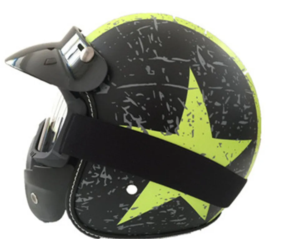 

Free shipping half face Motorcycle helmet retro matt black halley open face electric car high quality Harley helmet brands