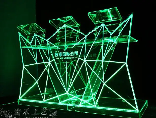 GH-C019 New Design Led Bar Counter/ illuminated Table/ Led illuminated Furniture Transparent Acrylic L150* W55*H120cm