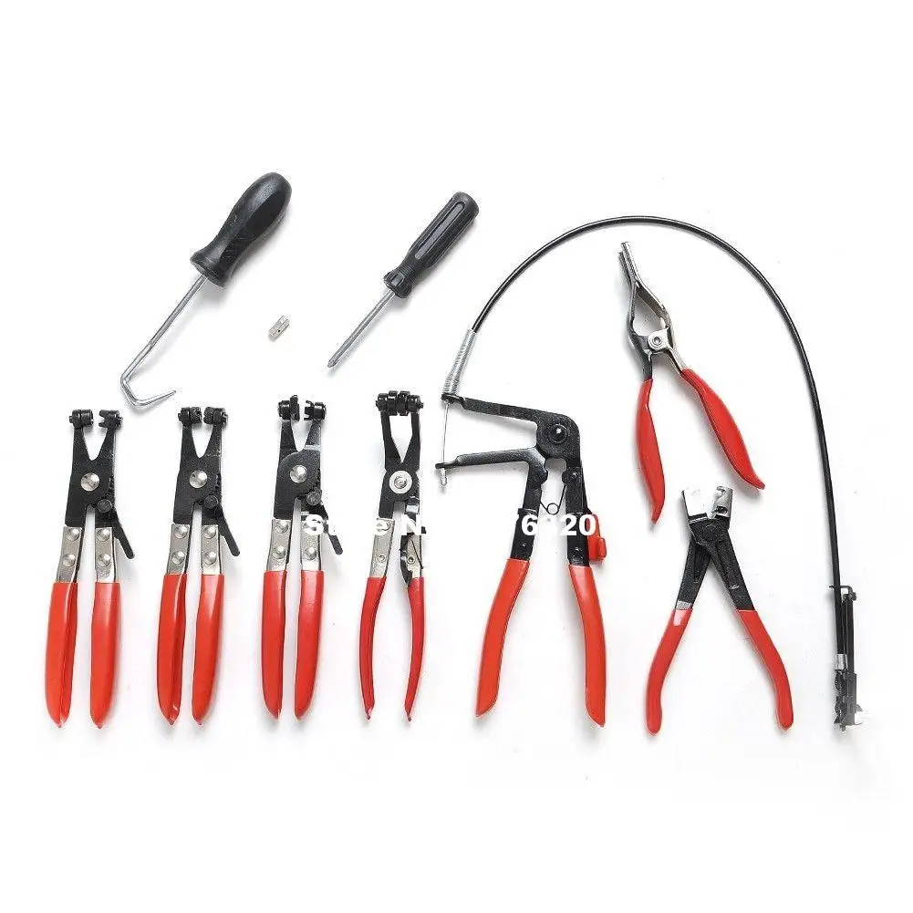 Flexible Wire Hose Clamp Pliers 9PCS For VW Ford Mercedes Toyota Audi