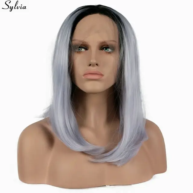 Sylvia Short Shoulder Bob Hairstyle Heat Resistant Shades Pastel