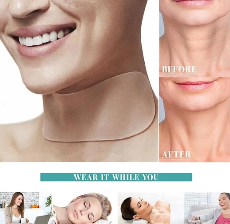 Silicone Neck Pad Tape Face Skin Care Treatment Wrinkle Remover Face Lift Tape Tool Anit