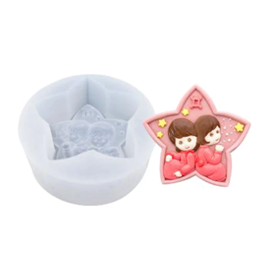 Food Grade Silicone Zodiac Sign Mold for Cake Decor,Resin Craft
