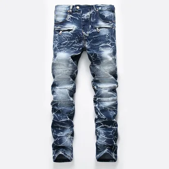 

Skinny Jeans Men Streetwear Casual Straight Pants Straight Hip Hop Jeans Male Denim Jean Homme Mens Slim Pants Stretch Trousers