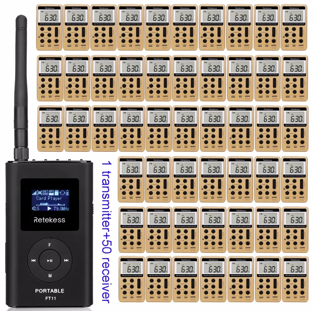 US $570.00 RETEKESS FT11 Tour Guide System Wireless Audio Microphone System For Church Conference Simultaneous Interpretation Perform Umrah