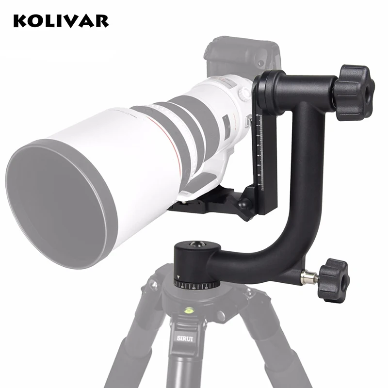 KOLIVAR Professional Alu Gimbal Tripod Head For Heavy Telephoto Lens