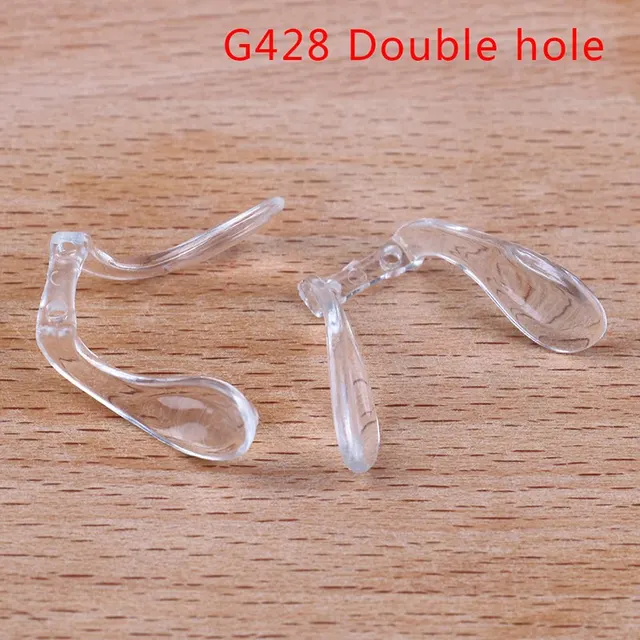 2 Pcs Silicone U Shape Anti Slip Nose Pads Eyeglass Sunglasses Stick On