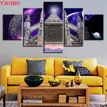 

Full Square Diamond 5D DIY Diamond Painting Westminster Abbey Pictures By Numbers Embroidery Cross Stitch Mosaic Decor 5 Pieces