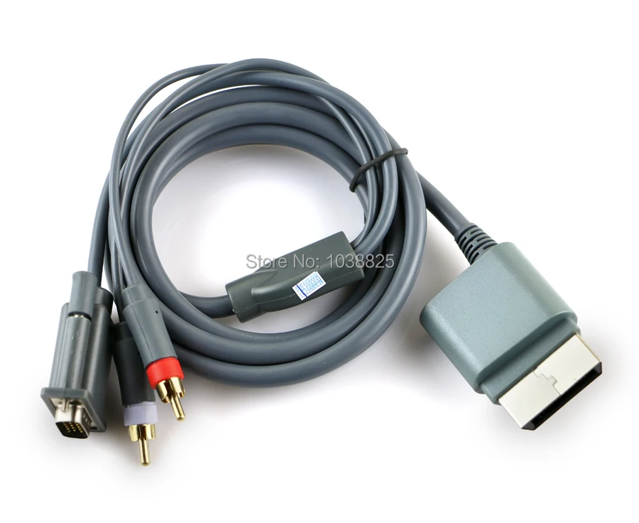  Slim HD Video Audio AV PC Monitor VGA Cavo 2 RCA Audio Cavo Del Connettore 2 In 1 Per Xbox 360 360