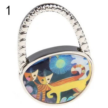 

1PCS Lovely Folding Foldable Cat Handbag Bag Purse Table Hook Hanger 65*45mm Holder