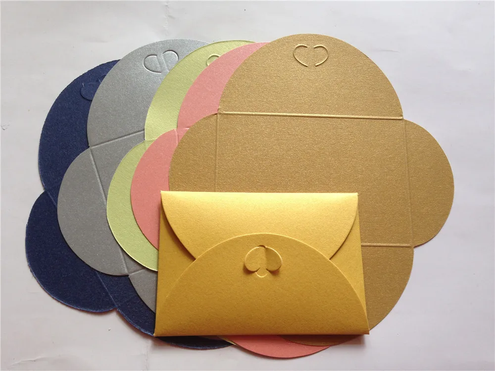 50pcs Free shipping special cardboard envelope card pockets handmade