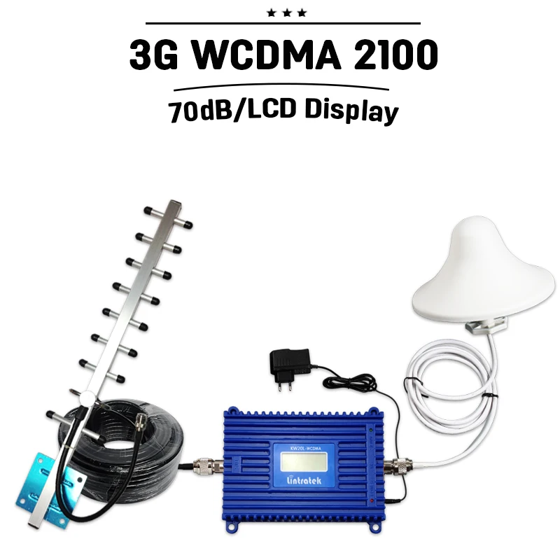 LCD Display 3G WCDMA Signal Repeater W CDMA 2100Mhz 3G