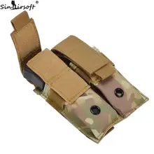 SINAIRSOFR двойной подсумок для магазинов нейлон Молл Клип кобура для страйкбола Тактический Магнитный ремень двойной держатель сумка для охоты Открытый Топ
