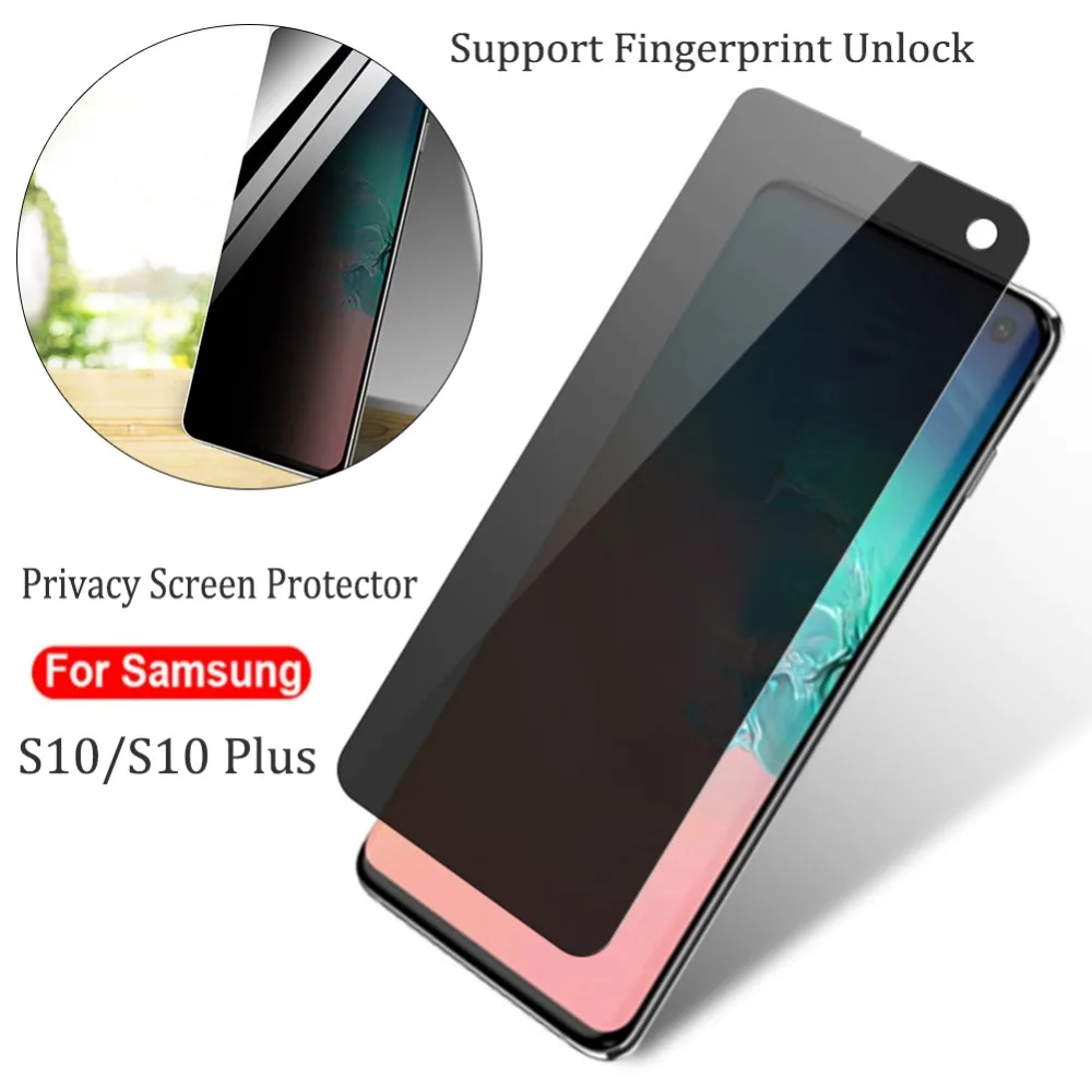 

Soft HD Privacy Screen Protector for Samsung Galaxy S10 5G S10e Fingerprint Unlock Anti-Peeping Protective Film for S10 Plus