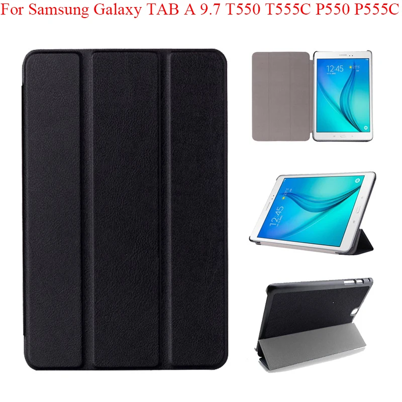

For Samsung Galaxy TAB A 9.7 T550 T555C P550 P555C Custer Grain Pattern PU Leather Case fundas Stand Flip Tablet protector shell