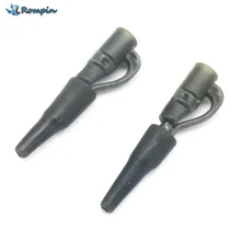 Rompin 10 шт./лот карповая Рыболовная Снасть для изготовления терминалов аксессуары сверхпрочные безопасные свинцовые зажимы с булавкой и резиновым Конусным хвостом розничная