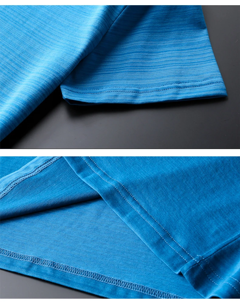 2018 new summer mercerized cotton t-shirt men's short-sleeved O neck ice silk trend Plain Black Blue Cool t-shirts Underwear men (12)