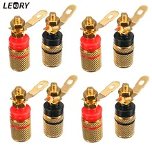LEORY позолоченный для аудио динамик Клеммная клемма банановый разъем аксессуар для колонок