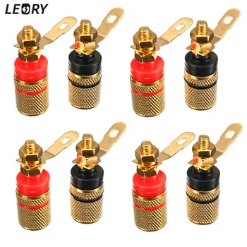 

LEORY Wholesale Gold Plated for Audio Speaker Terminal Binding Post Banana Plug Socket Connector Speaker Accessory