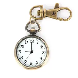 Практичный бронзовый цвет круглый кулон, кварцевые часы Карманный Брелок-открывалка дамы дети часы подарок часы, рождественский подарок