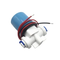 Бесплатная доставка пластиковый Соленоидный клапан, 12 В постоянного тока для питьевой воды 6,35 мм (1/4 