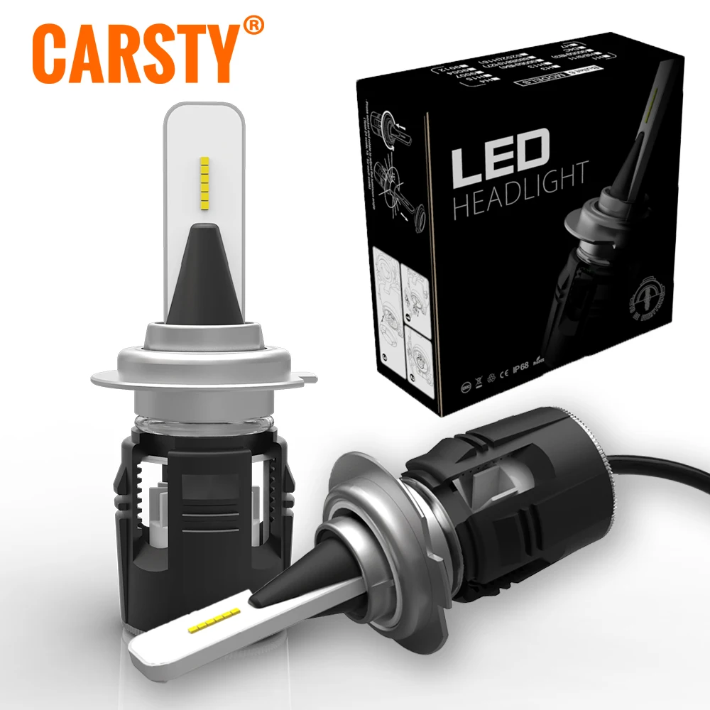 

Carsty Car LED Headlights Bulbs H4 H7 H13 H11 H1 880 881 9005 9006 H3 9004 9007 D4C 9012 5202 CSP 48W 7200LM Fog Light 6000K 12V