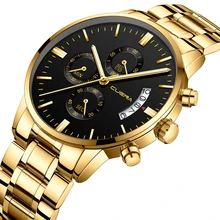 Прямая Relogio мужские спортивные часы мужские золотые и черные мужские s часы лучший бренд Роскошные спортивные часы Reloj Hombre