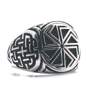 

316L Stainless Steel Cool Punk Gothic Beautiful Stone Flower Vintage Ring