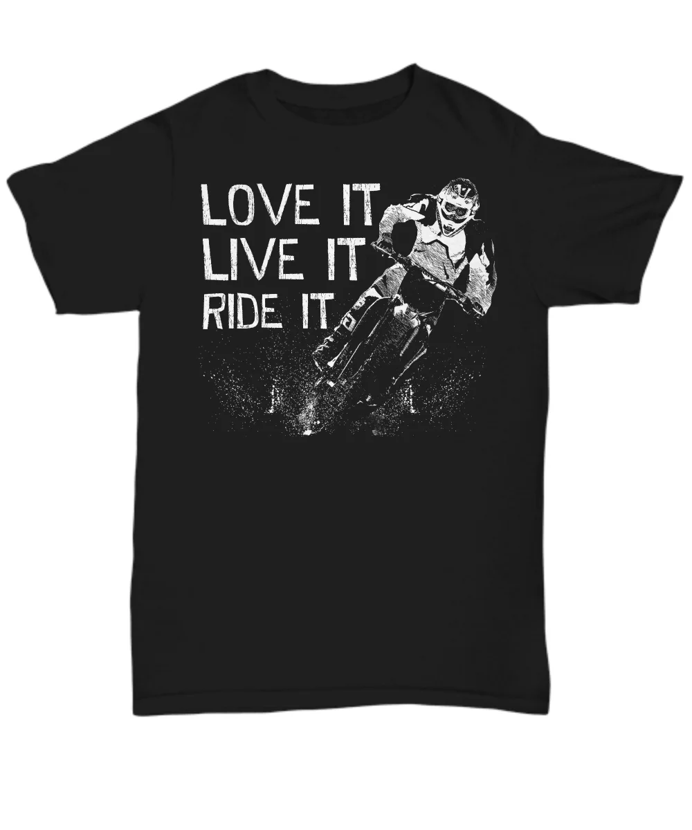 Лидер продаж 2019 футболка из 100% хлопка с надписью Love It Live Ride Moto в стиле унисекс