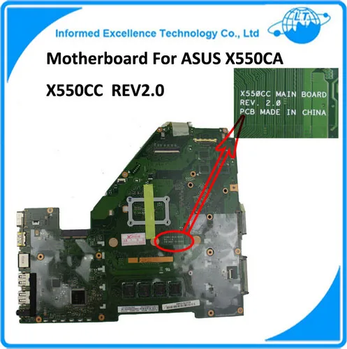 In Stock ! Original For ASUS X550CA X550CC motherboard REV2.0 i3-3217U DDR3 Integrated 100% fully test