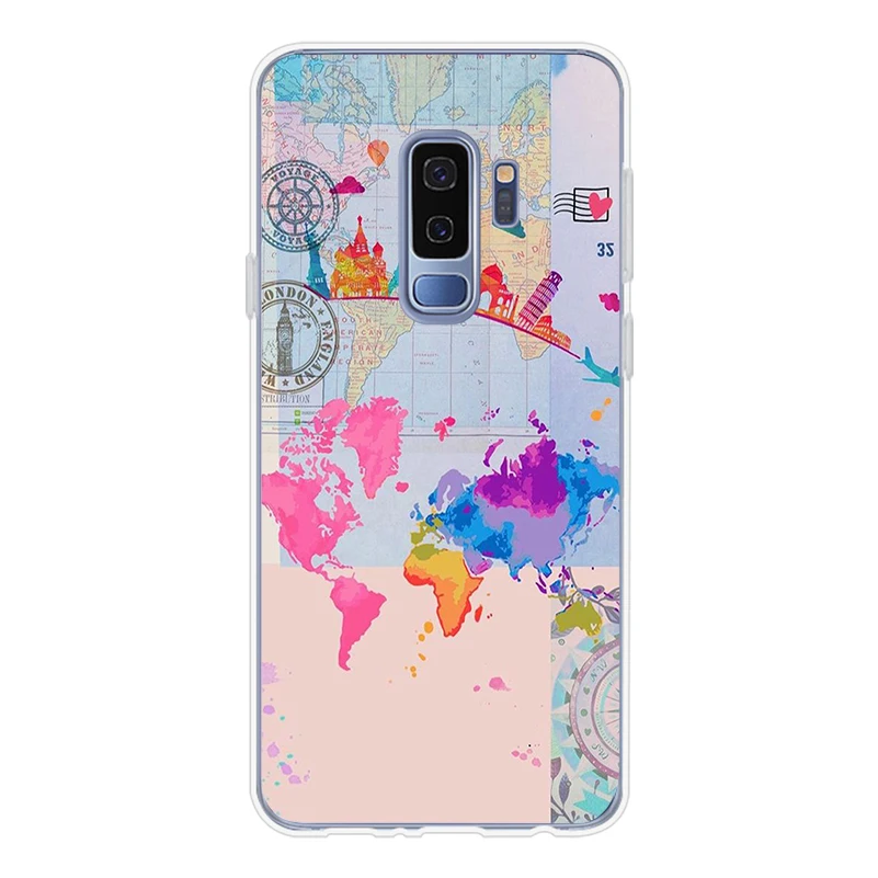 WM05750 Чехол для телефона ciciber для samsung Galaxy S10 S10+ S10e S10 Lite, мягкий ТПУ чехол для samsung S9 S8 S7 S6 S5 Edge Plus S9+ карта мира - Цвет: WM05750
