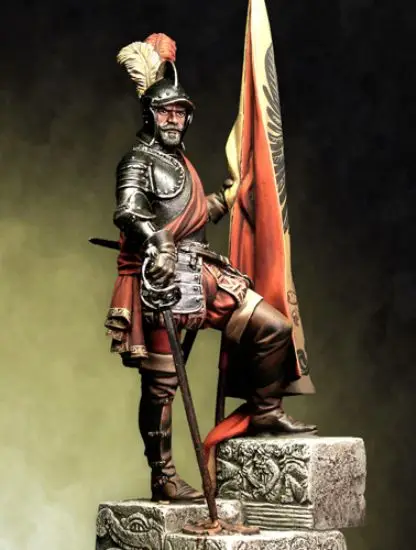 Новый разобранный 1/24 75 мм Hernan Cortes среднего возраста XV набор из смолы DIY игрушки