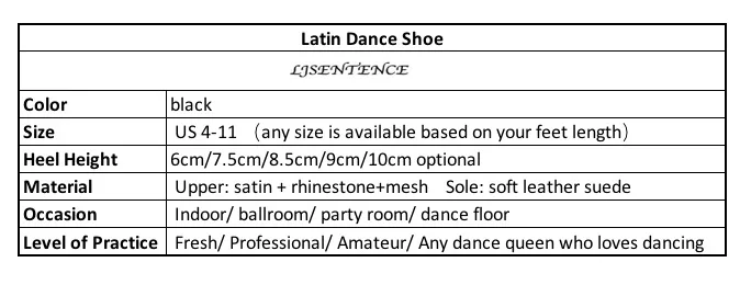 Для женщин для Бальных и латиноамериканских танцев обувь черного цвета, туфли для сальсы, туфли на высоком каблуке 6/7. 5/8. 5/9/10 см Самба Танго кизомба Обувь для танцев мягкая подошва туфли для танцев джазовки для т