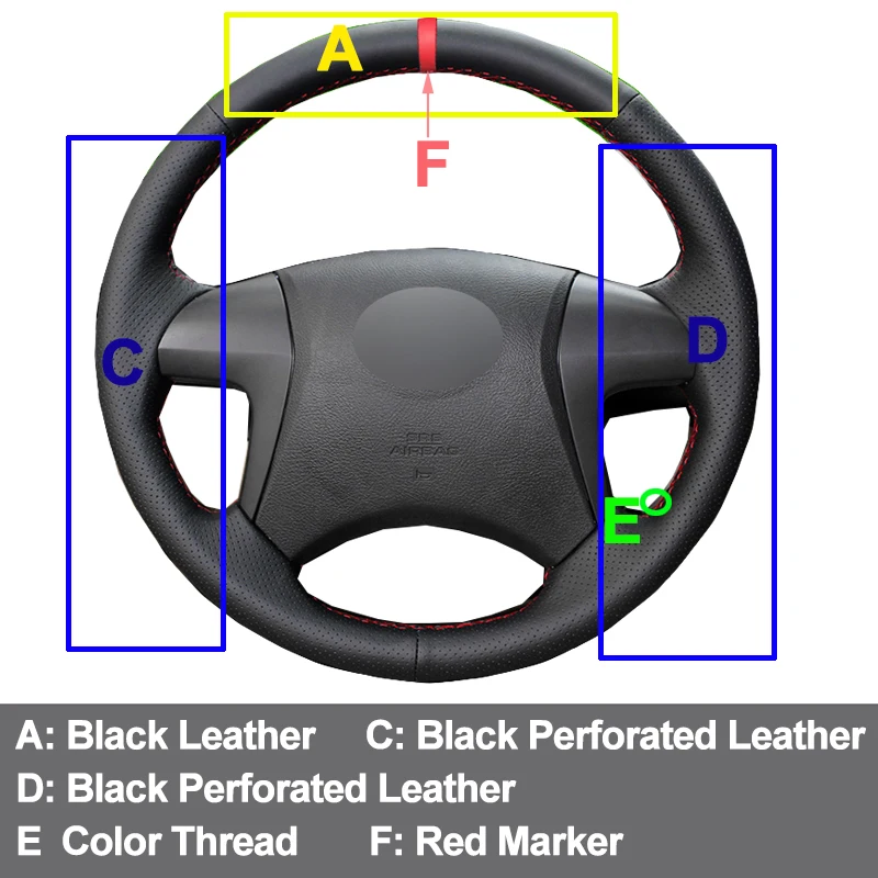 Ручное шитье чехол рулевого колеса автомобиля Автомобильный Стайлинг для Toyota Highlander 2008 2009 2010 2011 2012 2013 Camry 2007-2010 2011