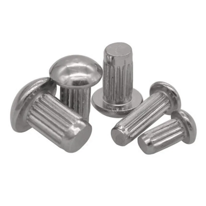 50Pcs M1.6 M2 Aluminum Semicircular Round head Rivets Knurled rivet