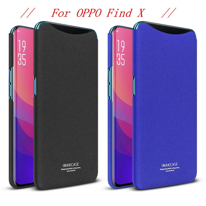 

IMAK OPPO Find X Case OPPO Find X Cover Cowboy Series Phone Stand Hard PC Back Cover Case With Ring Holder