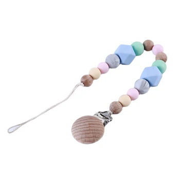 

Silicone Pacifier Chains Safe Teething Chain Baby Teether Eco-friendly Pacifier Clips Holder Chain baby toys