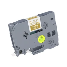 1 шт. 12 мм кассеты для этикеток TZ MQ835 TZe MQ835 ламинированные ленты Compatble для Brother P-Touch белый на атласном золотом brother labeler