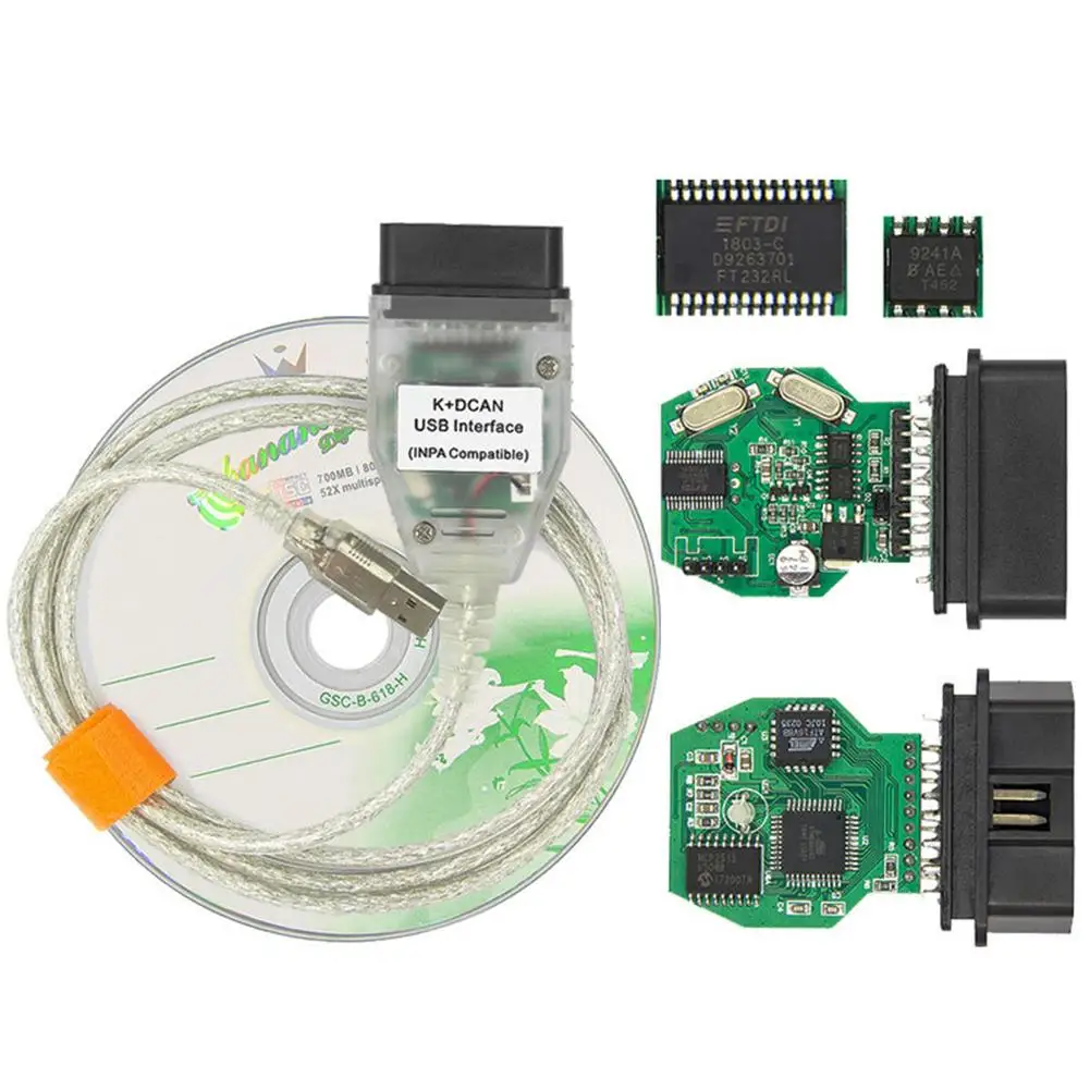 

car diagnostic INPA K+CAN OBD OBD2 Diagnostic Cable with FTDI FT232RL Chip for BMW Car Supplies auto accessories