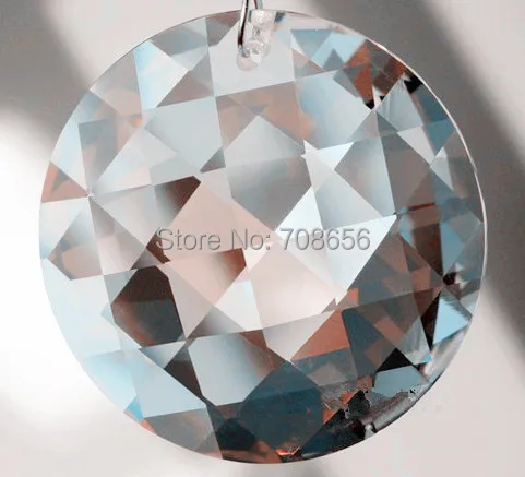 

Chandelier crystal 360PCS 30MM MACHINE CUT ROUND FACETED CRYSTAL CRISS PRISM SUNCATCHER