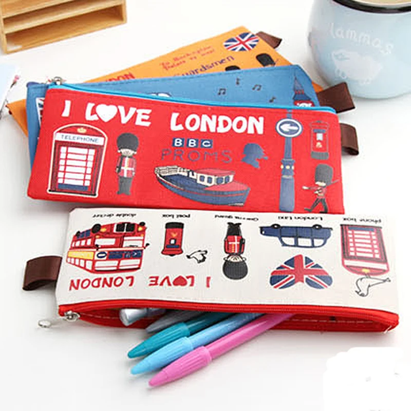 10 шт. Kawaii I Love London Soldier Oxford чехол карандаш Футляр футляр держатель для хранения