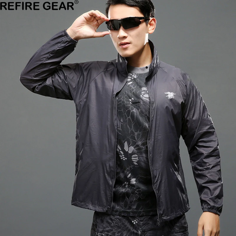 Куртка ReFire Gear Мужская камуфляжная тактическая тонкая Водонепроницаемая
