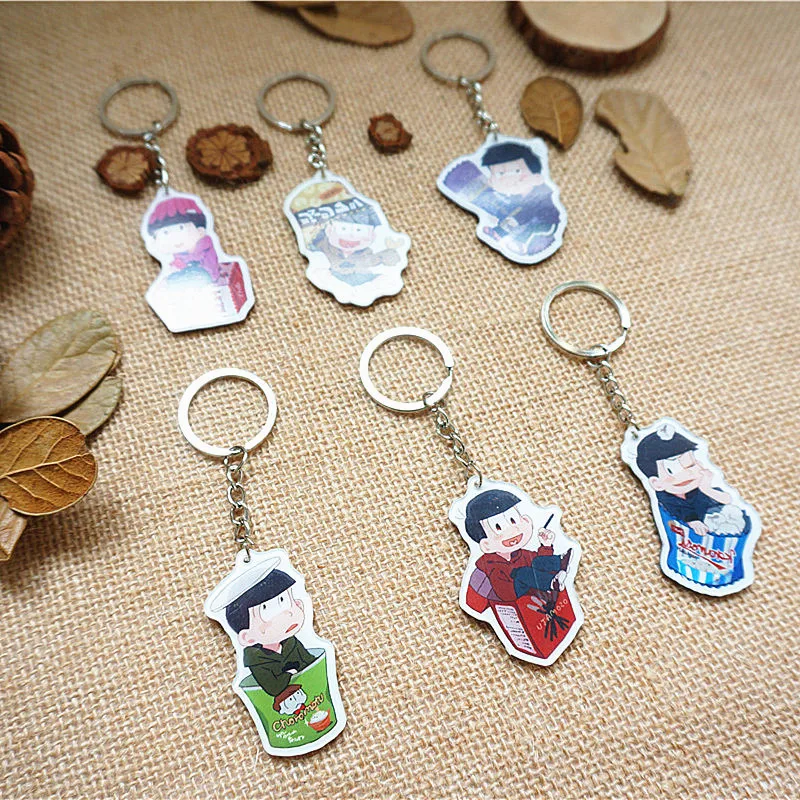 6 шт./компл. аниме брелок Osomatsu san Мацуно Осомацу Kid Osomat закуски Llavero брелки в подарок