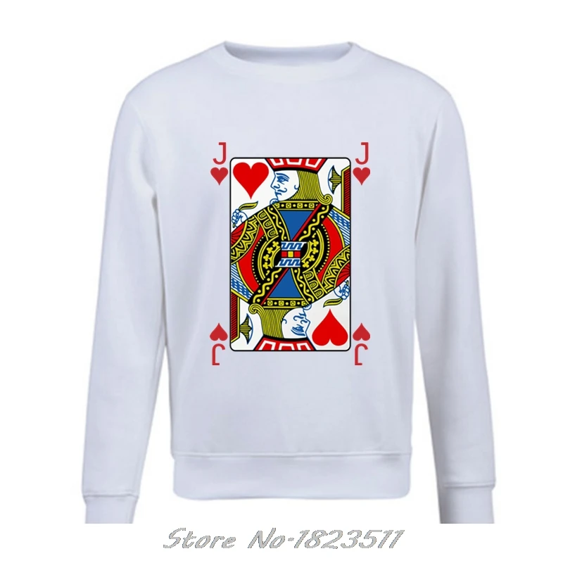 Men Brand Clothing Casual Male Sweatshirt Jack of Hearts Hoodie