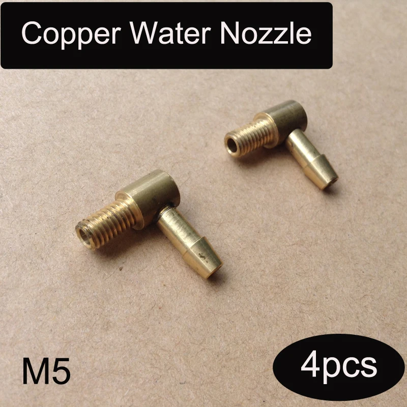 4pcs M5 Copper Water Nozzles L Type Oil Outlet Cooling Faucet Parts for RC Brushless Electric Boat Gasoline Nitro | Игрушки и хобби
