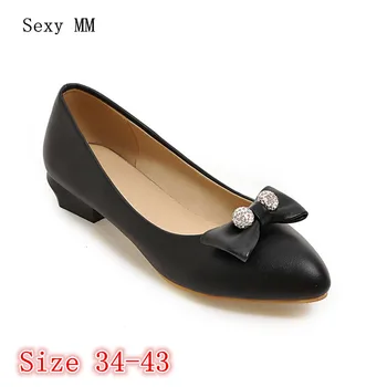 

Women Low High Heel Shoes Pumps Office Slip On Shoes Low High Heels Woman Shoes High Quality Plus Size 34 - 40 41 42 43