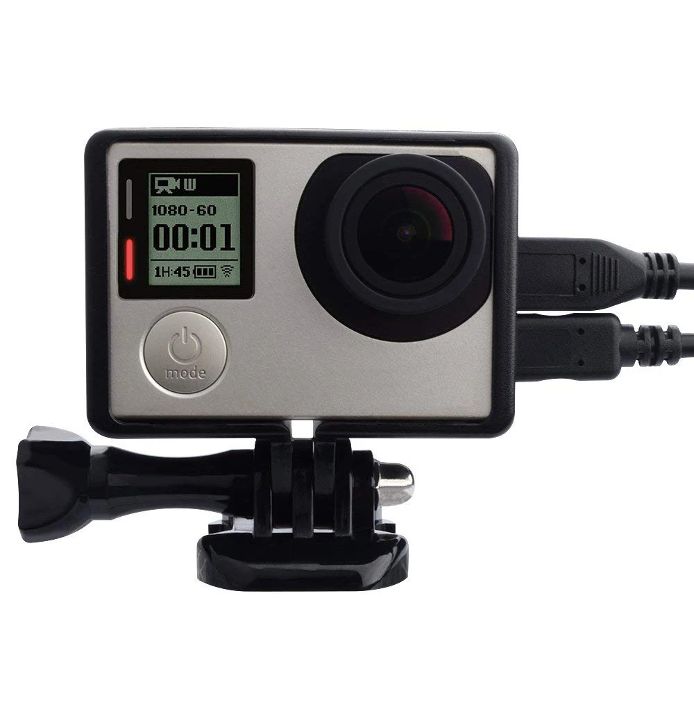 Black Camera Case Protective Frame for Gopro Hero 4 3+ Standard Protective Border Camera Accessories (4)